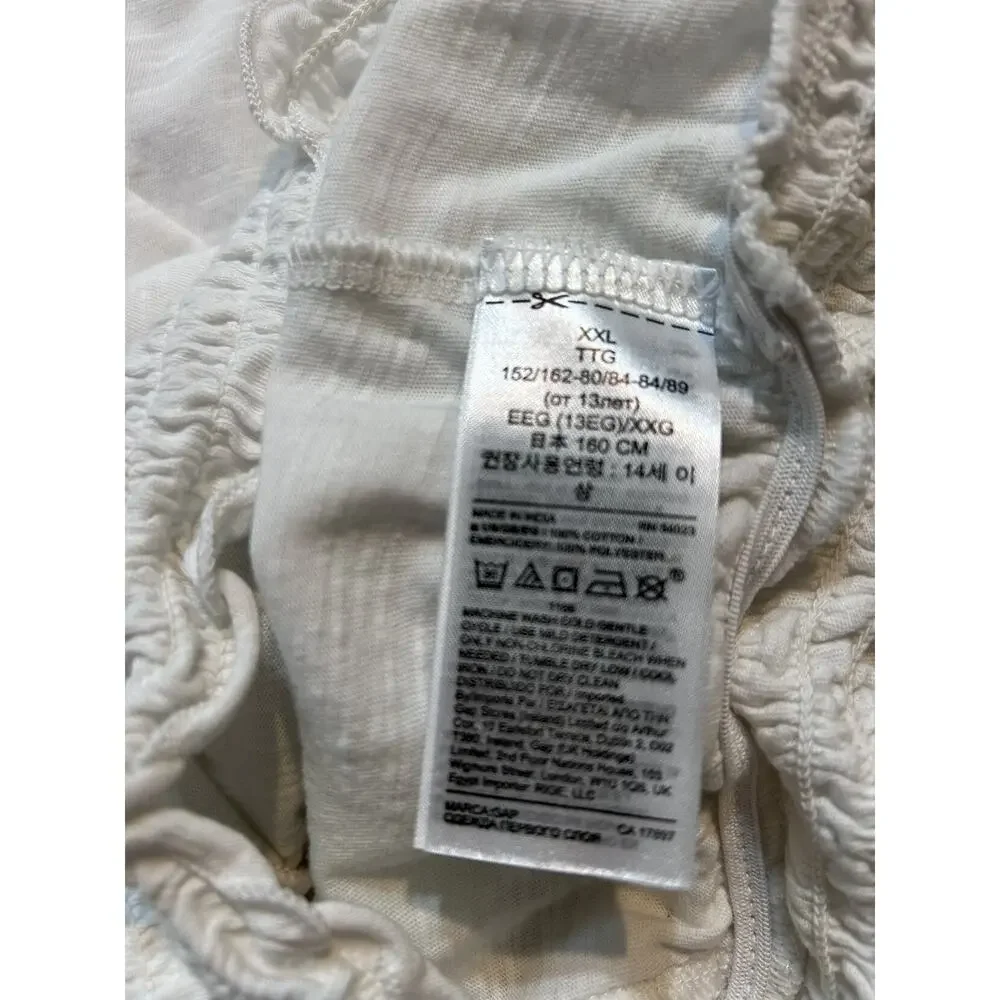 Gap Eyelet Flutter Shirt, Size 14